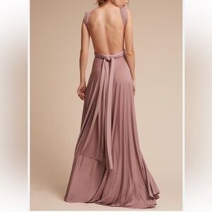 Twobirds Dusty Rose Backless Gown